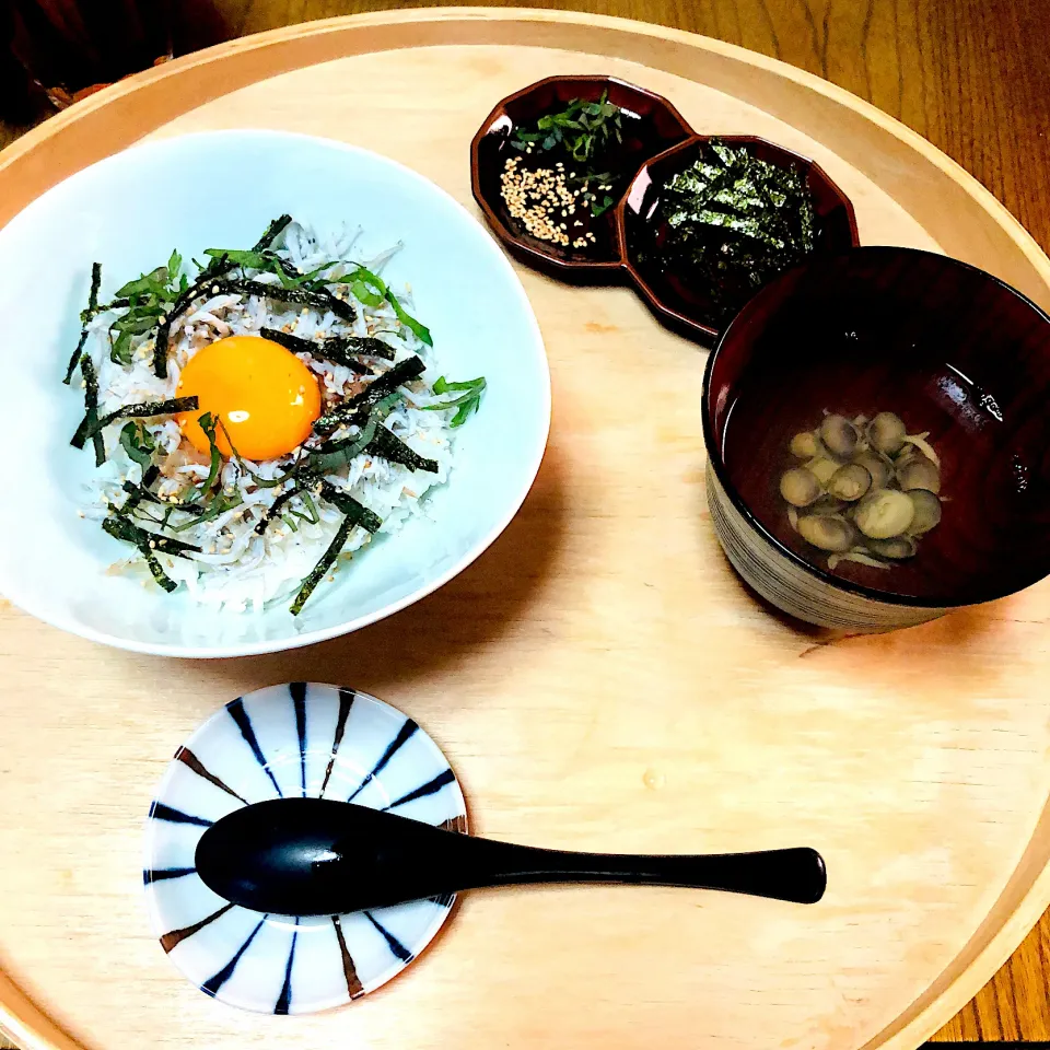 しらす丼&しじみ汁|ユミさん