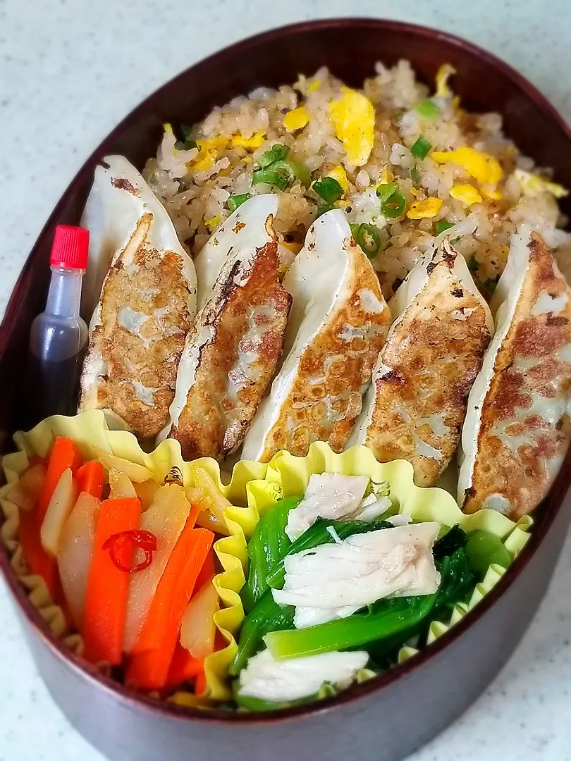 Snapdishの料理写真:チャーハン餃子弁当🍱|ぱんだのままんさん