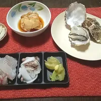 焼き牡蠣
鯛のしらこ
鯛刺し身
チーズかまぼこ
カツオ玉ねぎ
焼き茄子|あまさんさん