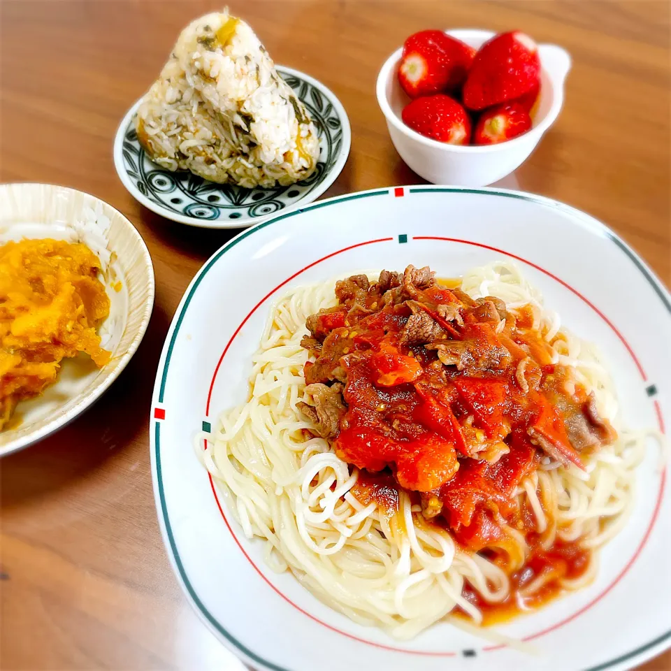 Snapdishの料理写真:ぶっかけひやむぎ|teritamagoさん