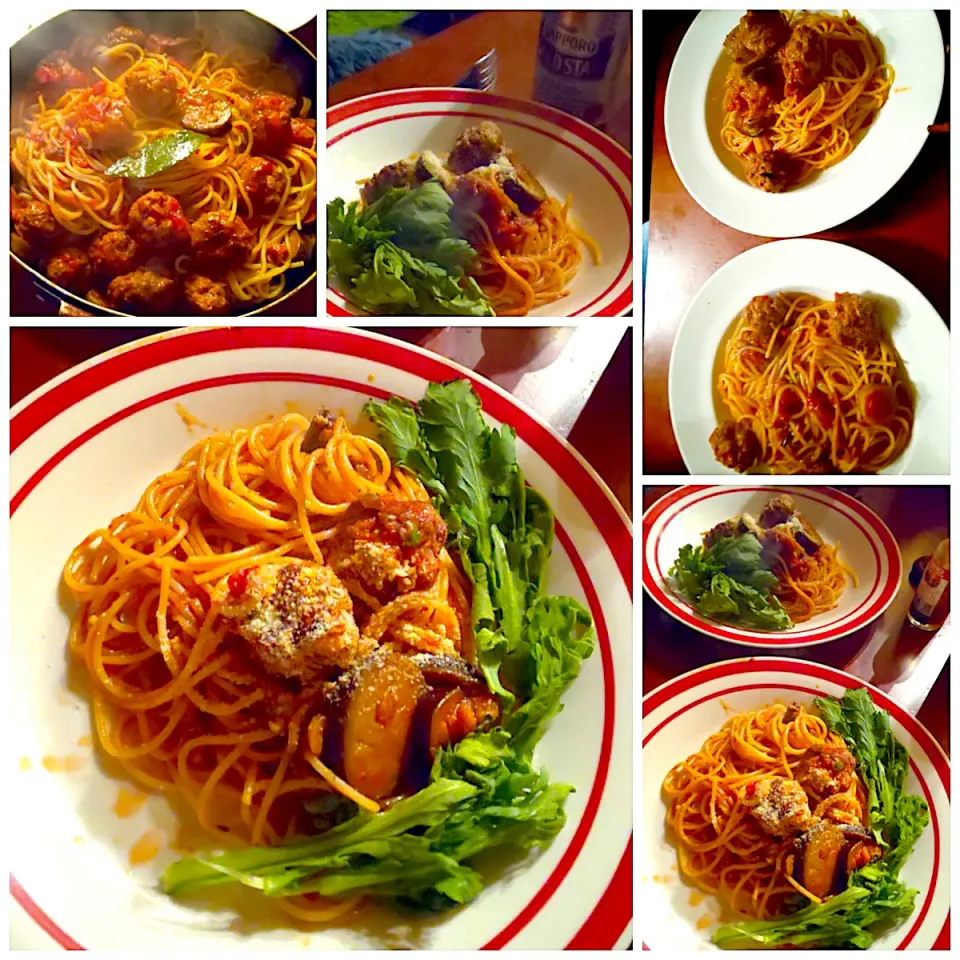 Spaghetti con polpette di carne🍝ﾐｰﾄﾎﾞｰﾙｽﾊﾟｹﾞｯﾃｨ🧆by daughter|🌈Ami🍻さん