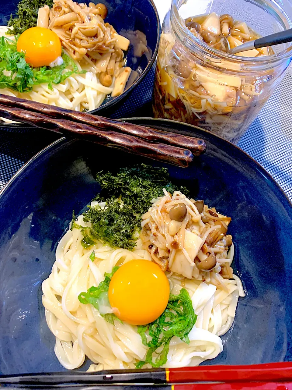 きのこの佃煮入れてぶっかけうどん|シュトママさん