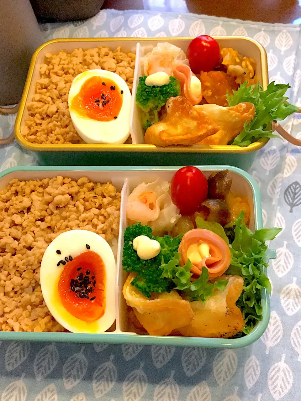 2022.4.6  ＊今日のお弁当＊そぼろ丼＆かぼちゃのそぼろ煮＊|rinrin*mama*さん