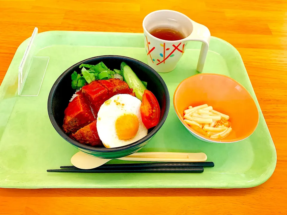 Snapdishの料理写真:🍳ロコモコ丼|あきはるさん