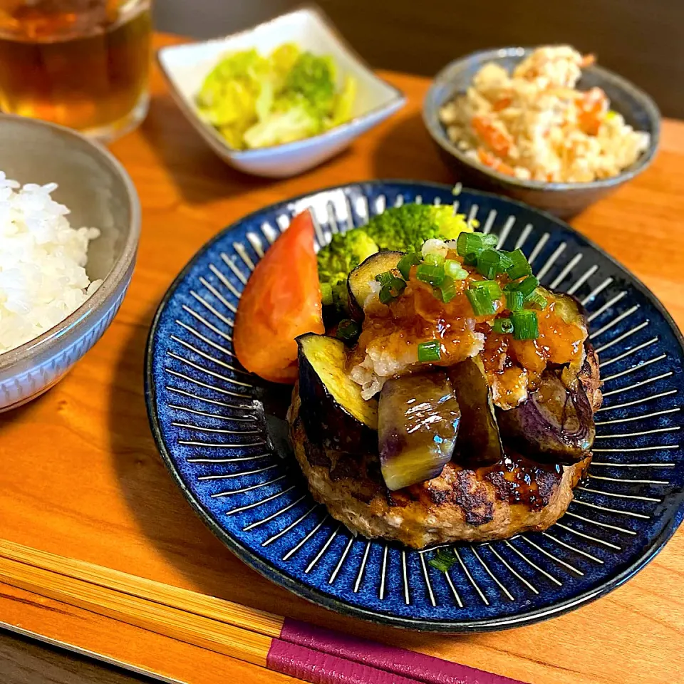 焼きナスおろしハンバーグ|ちぐあささん