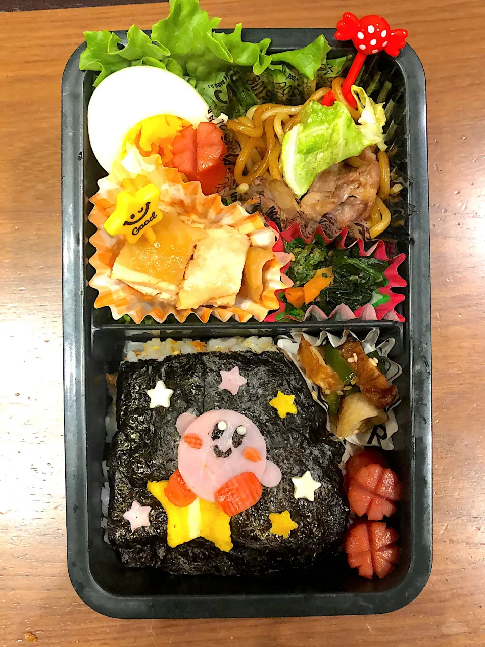 春休み弁当🍱カービィ⭐️|あゆぞーさん