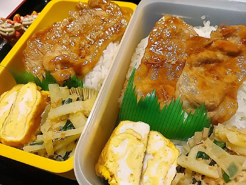 夫弁当、息子弁当|みどりさん