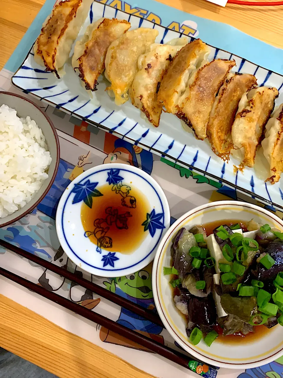 焼き餃子　&    揚げ茄子の冷奴|ぺろたんさん