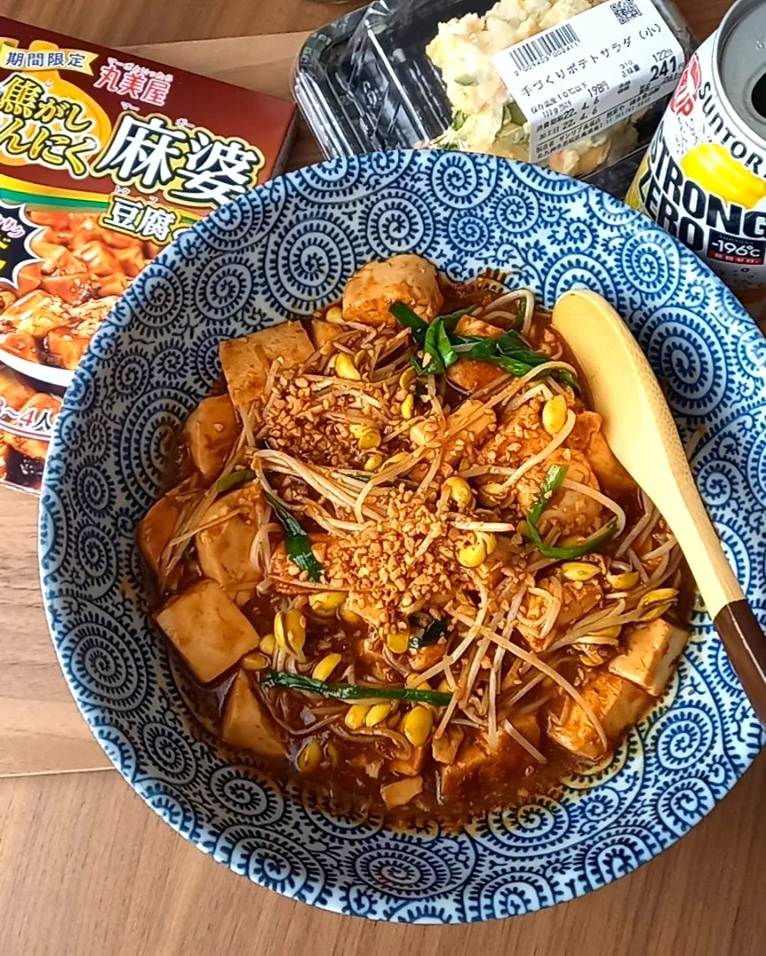 麻婆豆もやし豆腐|まりおさん