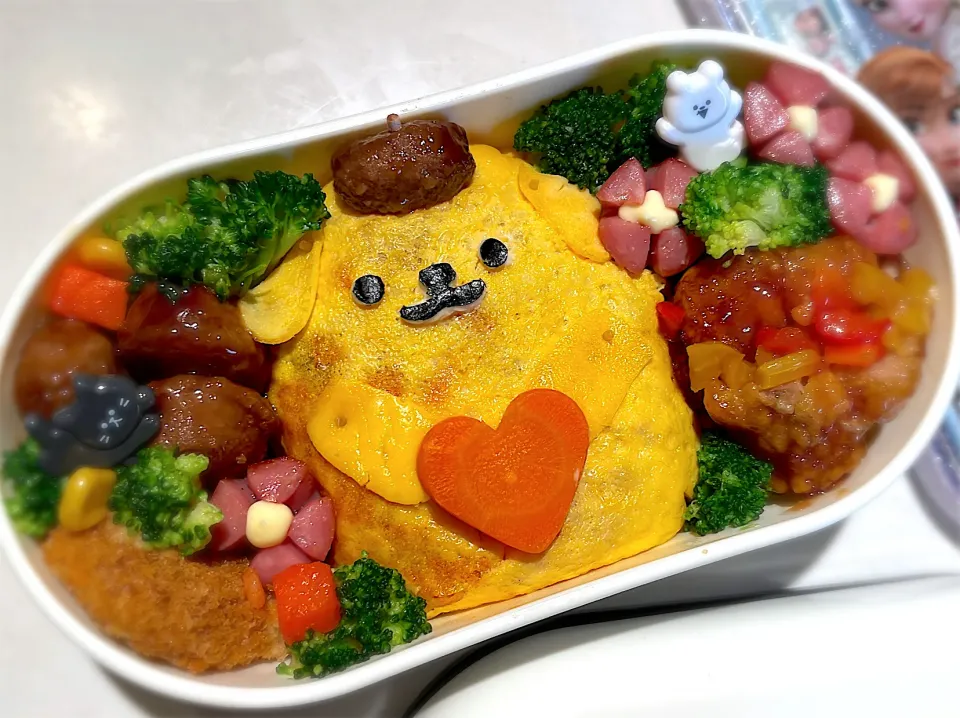 春休み最後のお弁当♡ポムポムプリン♡|ぁかねまンさん