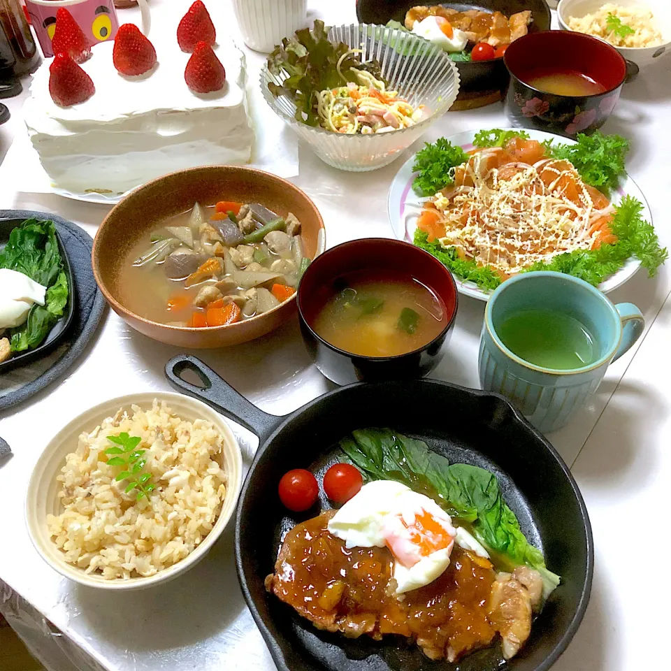 Snapdishの料理写真:旦那の誕生日晩御飯|ぷーはるひゅうさん