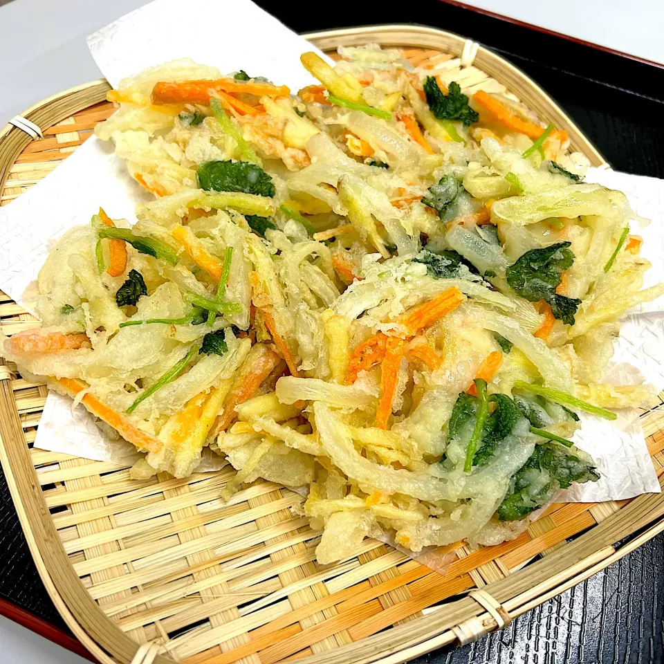 新生姜と玉ねぎのかき揚げ|まめもにおさん