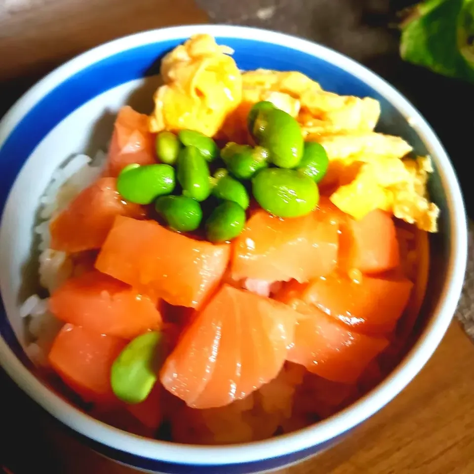 サーモン 玉子のっけ丼|hiroyoさん