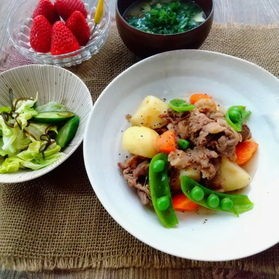 こくまろ塩バター肉じゃが|真希さん