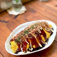 半熟卵の豚キャベツのオムレツ～豚平焼き～
