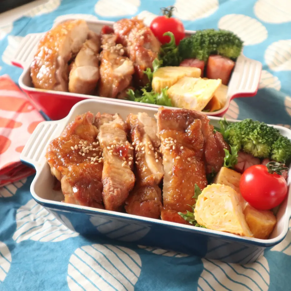 高校生男子弁当🍱鶏の照り焼き🐓|なかじー。さん