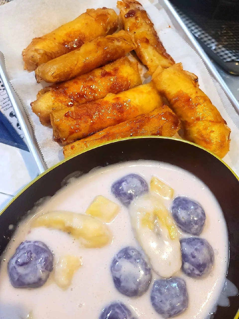 Ginataang Bilo-Bilo and turon❤️|Germaine Español Alab-Kodairaさん