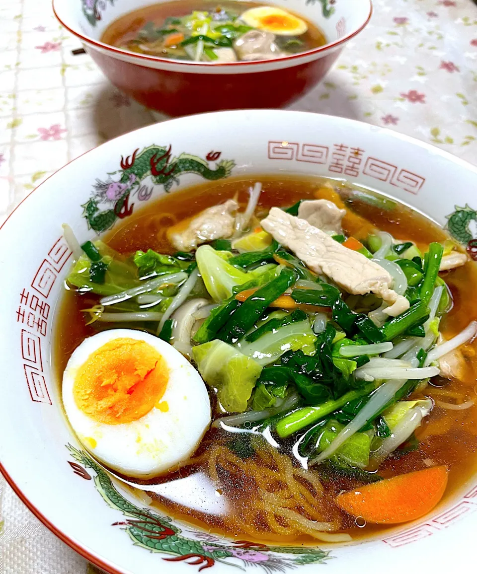 ニラがたっぷり五目餡掛けラーメン|つるひめさん