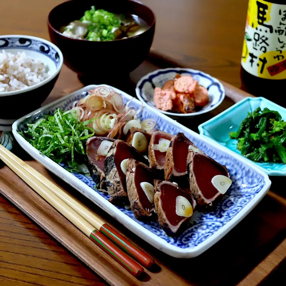 カツオのたたき定食|かおるさん