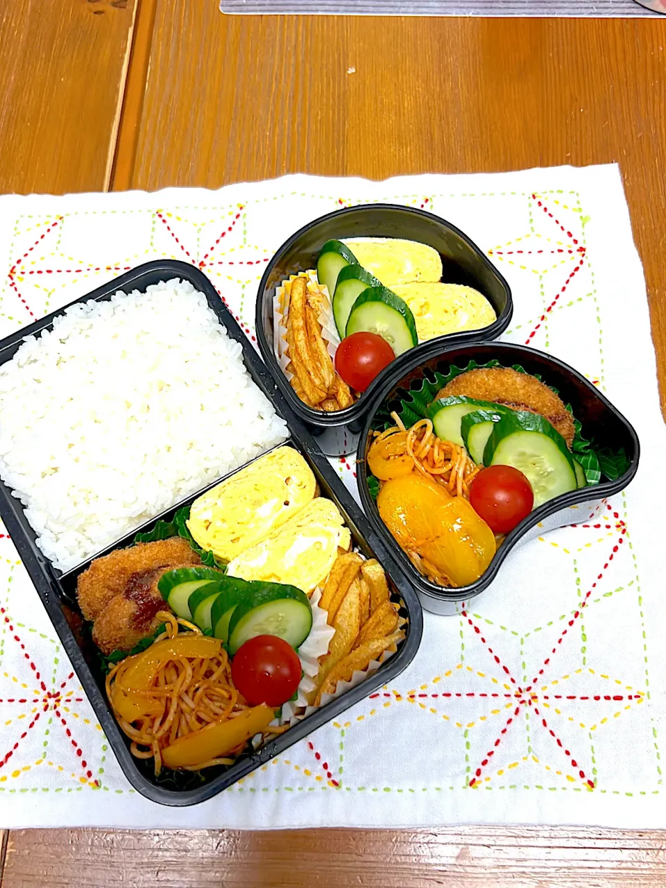 Snapdishの料理写真:4月12日火曜日スパゲティ弁当|アッキーさん