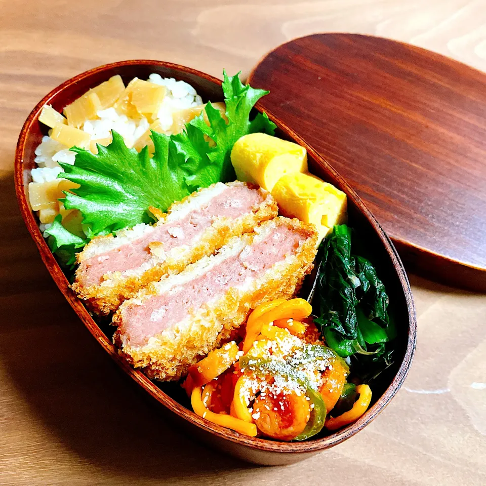 Snapdishの料理写真:🙂ハムカツ弁当🙂|Laniさん