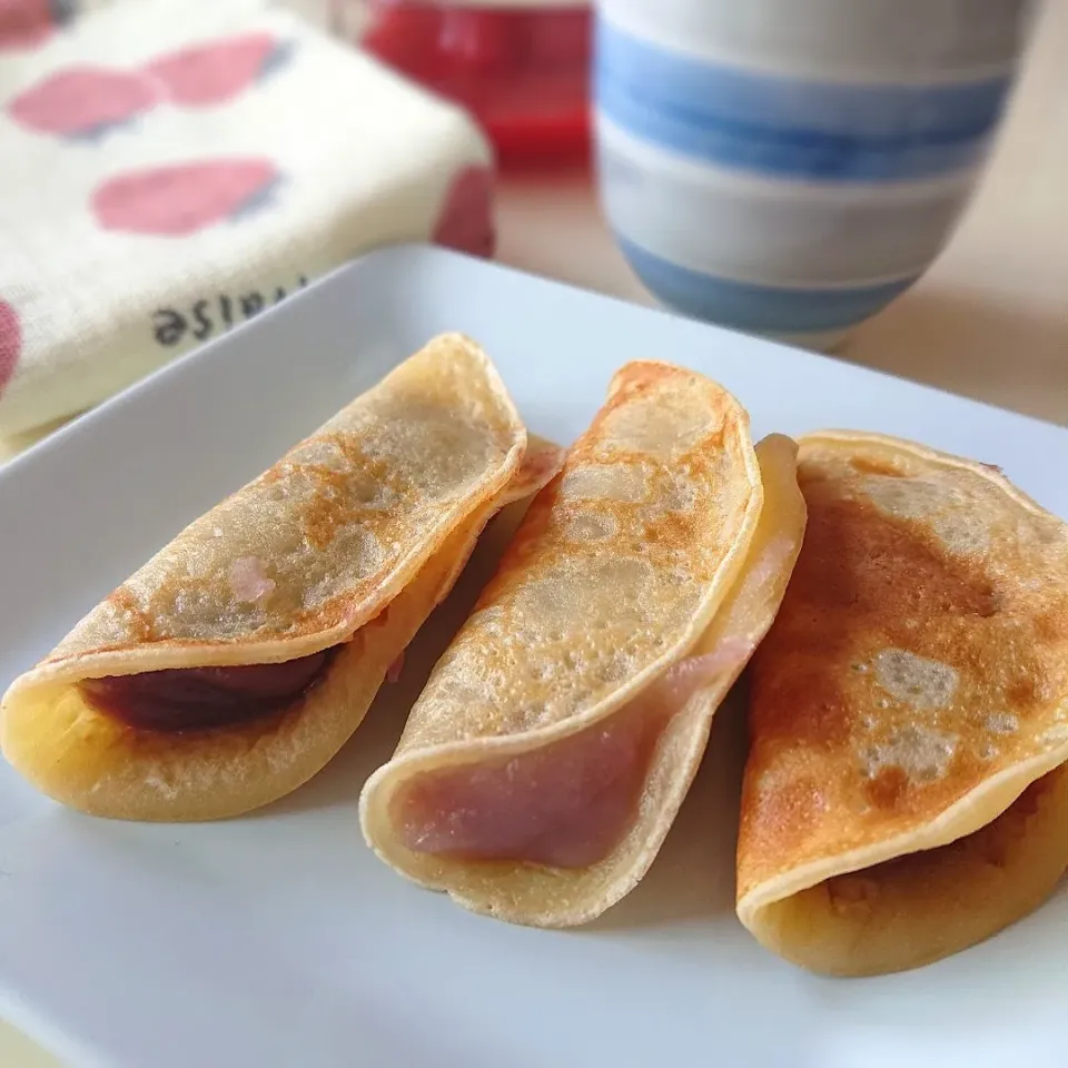 いちご餡の和風ワッフル|ポトスさん