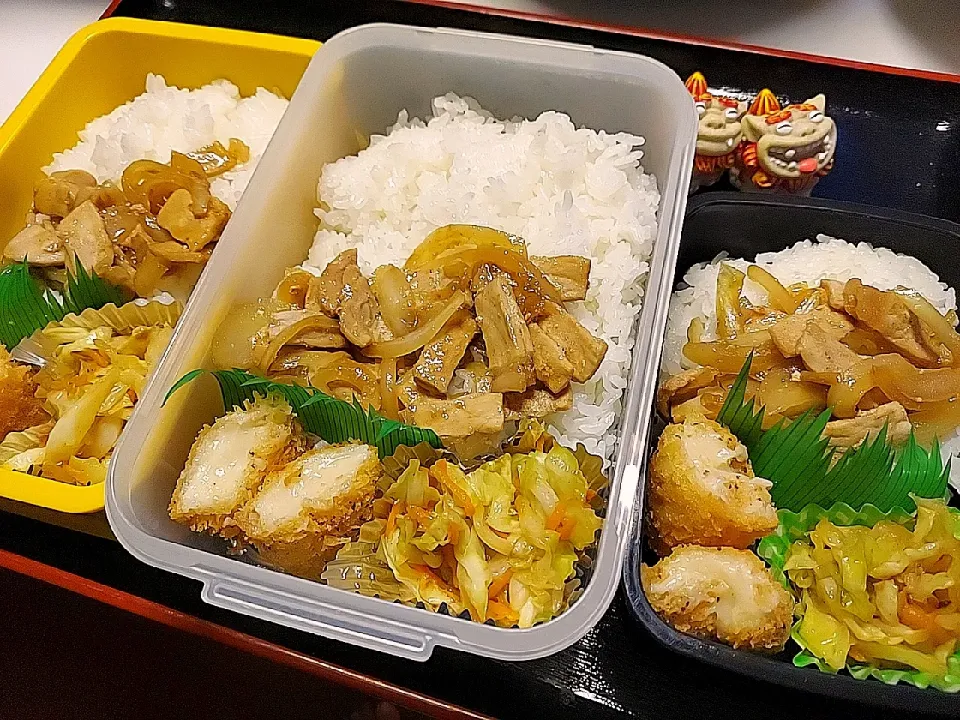 夫弁当、息子弁当、娘弁当|みどりさん