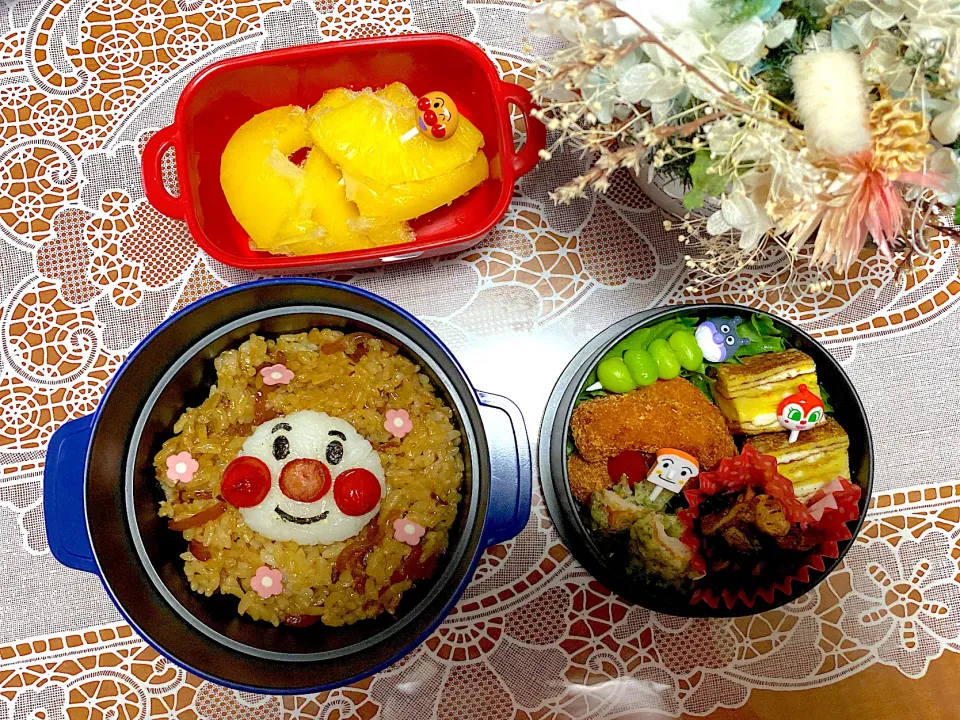 2022.4.13アンパンマンの牛ごぼうご飯弁当🌸|makoさん