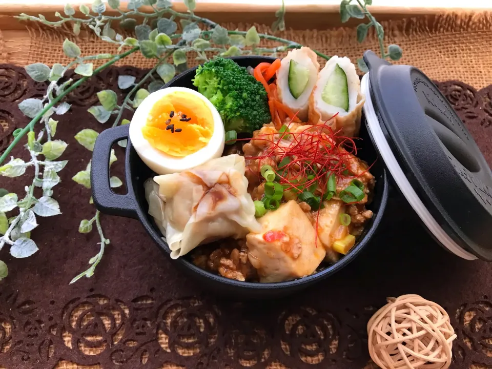 今週月曜日のお弁当～麻婆豆腐丼弁当💗|まなまな♡さん