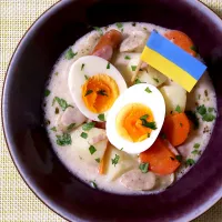 Snapdishの料理写真:白いボルシチ（ジューレック）🇺🇦🇵🇱