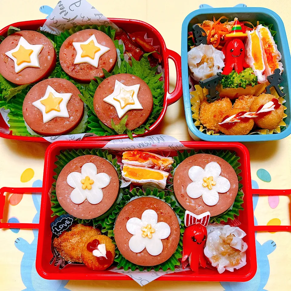 スパムおにぎり風お弁当🍱|miyurumoさん