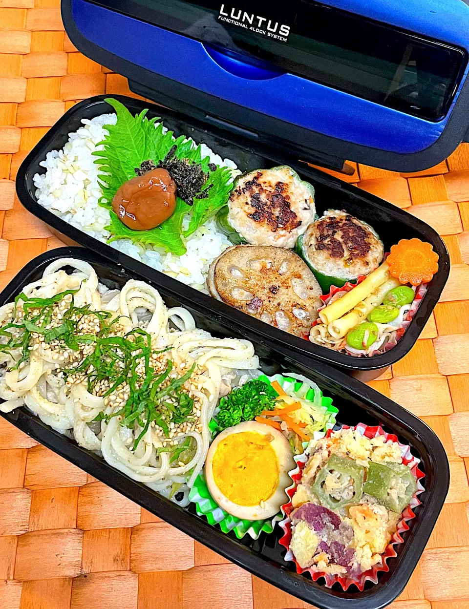 Snapdishの料理写真:息子の中学生弁当 ピーマンの肉詰め弁当|Snow10さん