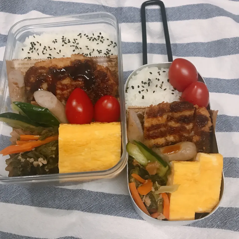 Snapdishの料理写真:次男&三男男子高校生弁当|mickyさん