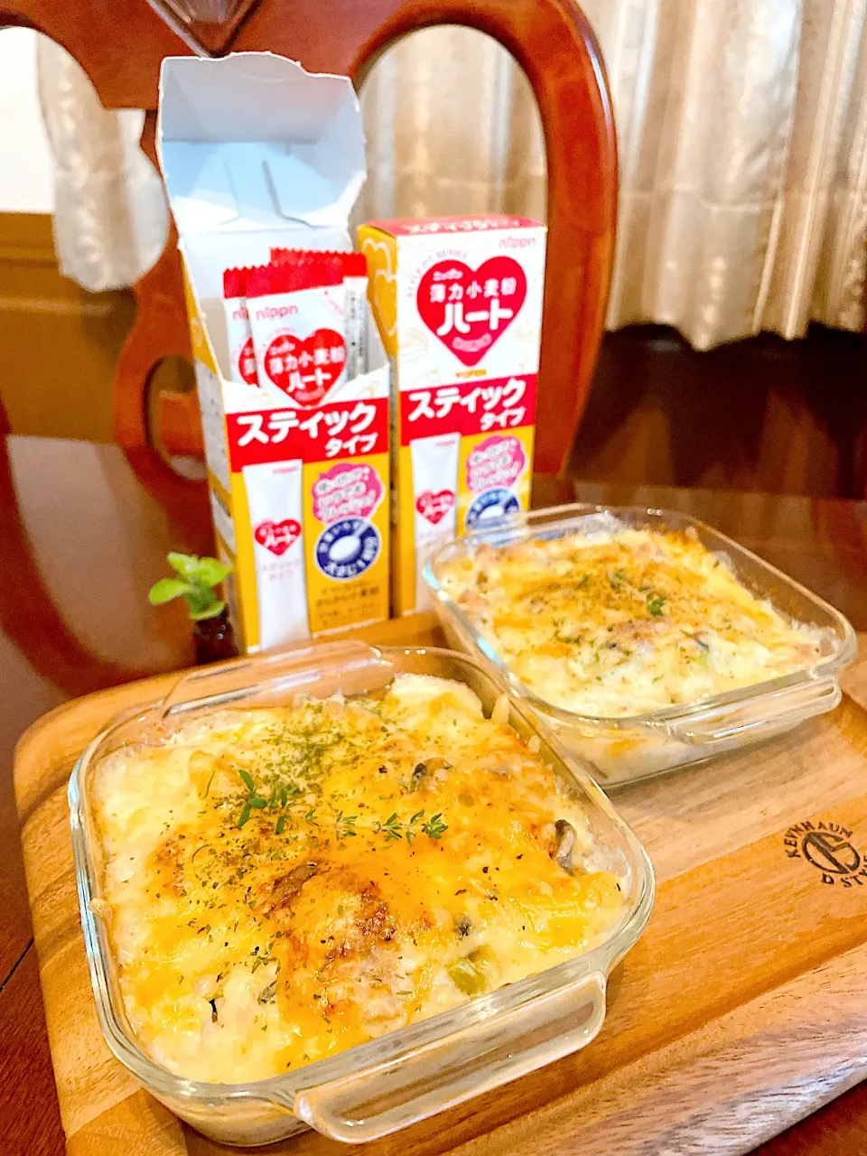 Snapdishの料理写真:チキンとキノコとほうれん草のグラタン|m’chinさん