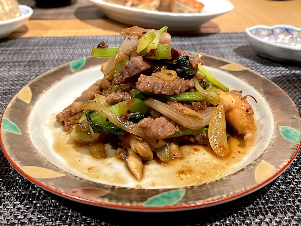 Snapdishの料理写真:牛肉と野菜のXO醬炒め|Saori.Sさん