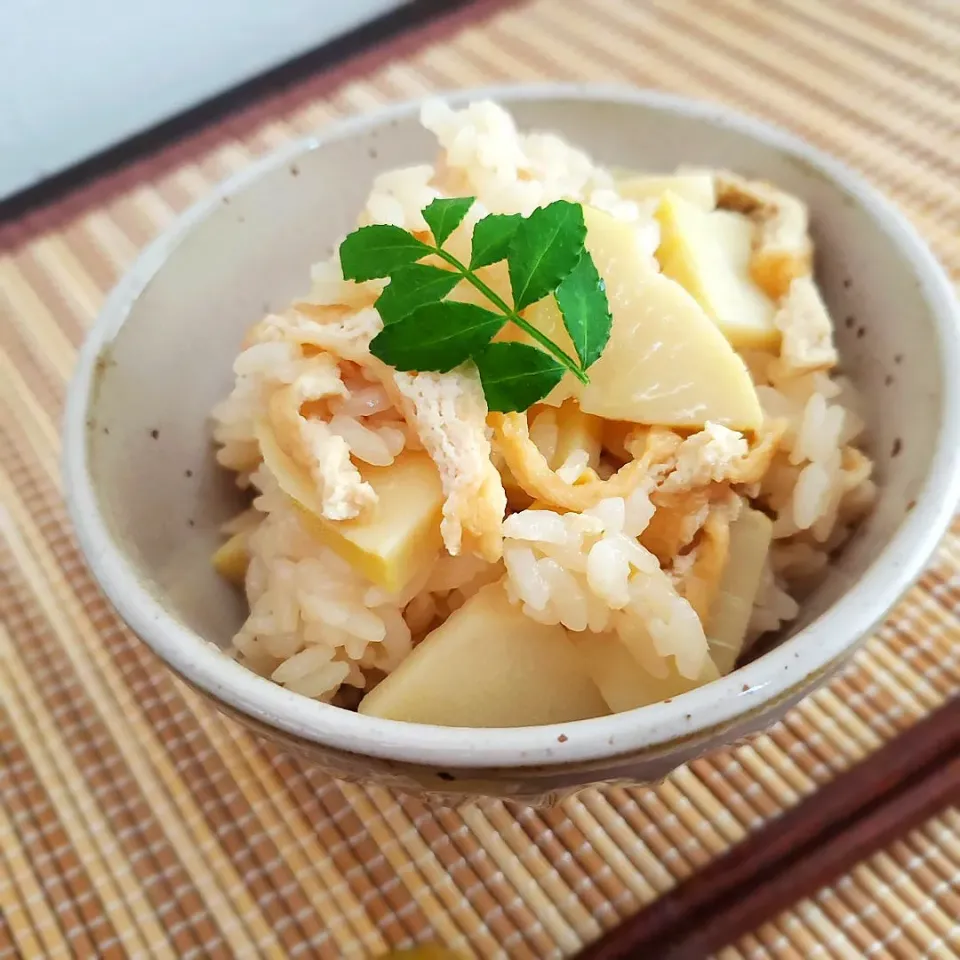 筍ご飯( ˙▿˙　)タケノコ派？きのこ派？|まぁさん