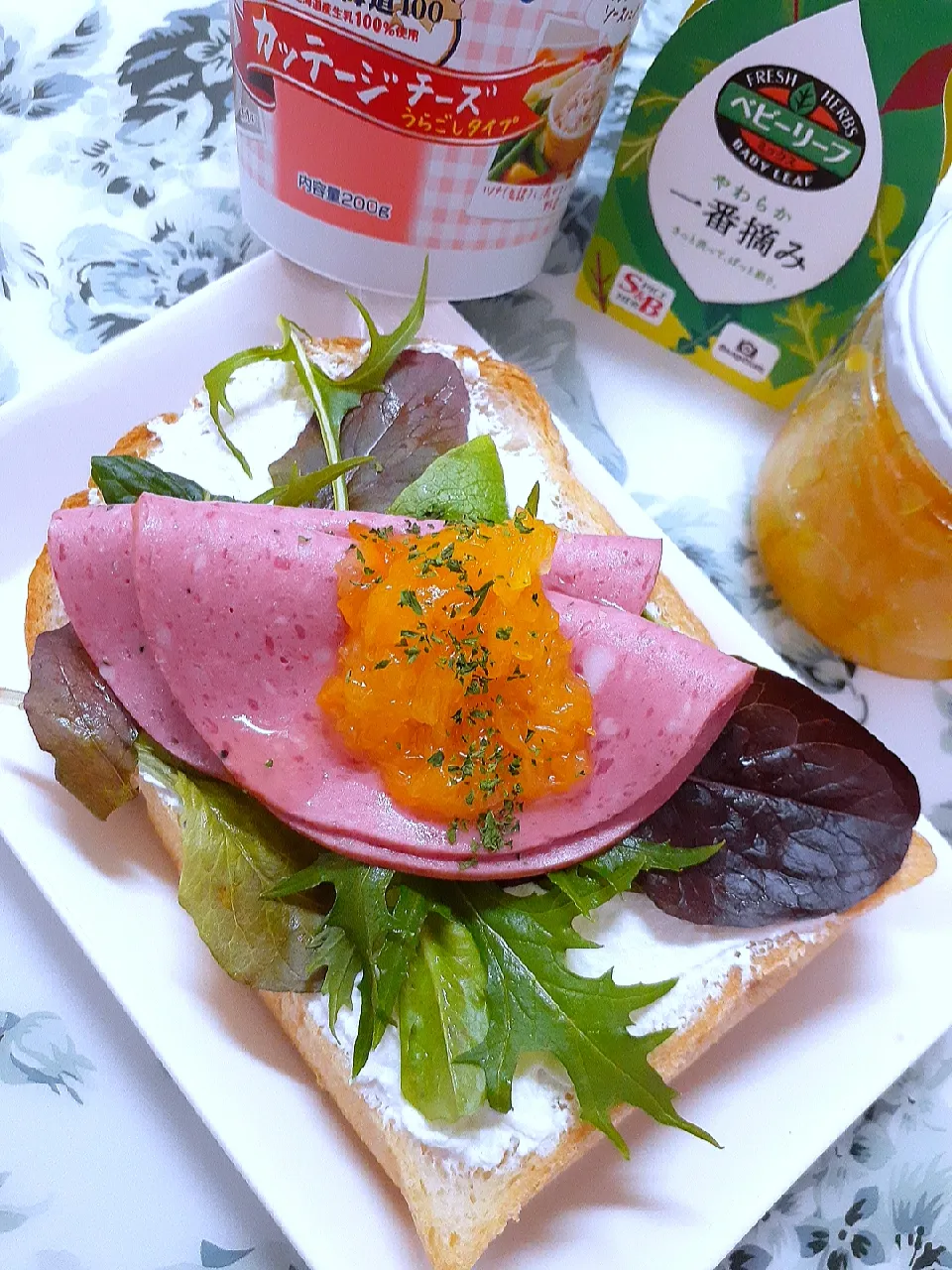 🔷🍊土曜日のオープンサンド🥪20220416🔷|@きなこさん