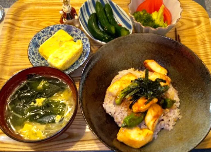 '22．4/16
今夜は🐔ちゃんむね肉のきじ焼き丼😋|たえさん