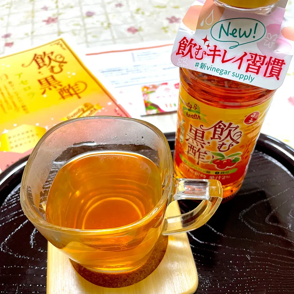 Snapdishの料理写真:「飲む黒酢」の紅茶割|つるひめさん