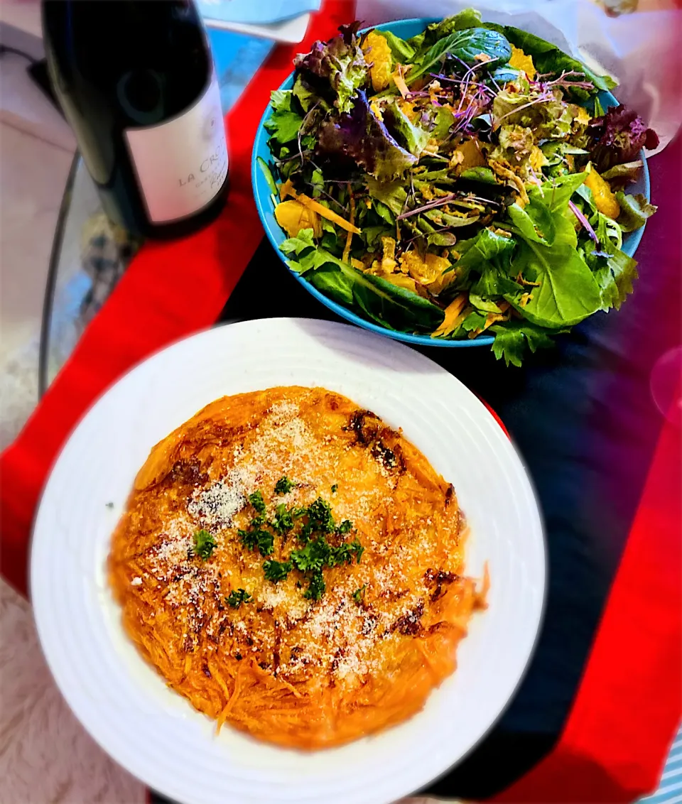 人参ガレットとサラダ|Roseさん