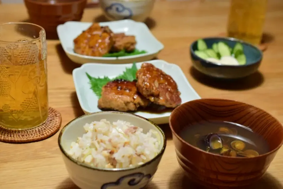 大豆のお肉のつくね風ハンバーグ|うにんぱすさん