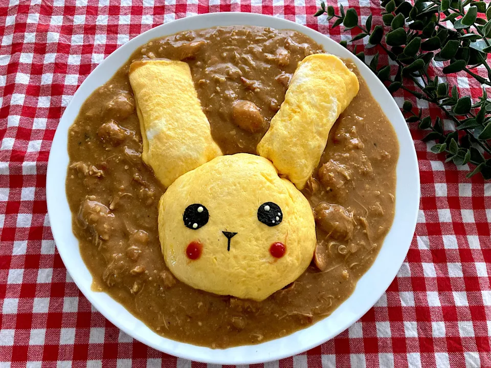 ＊うさちゃんオムカレー🍛＊|＊抹茶＊さん