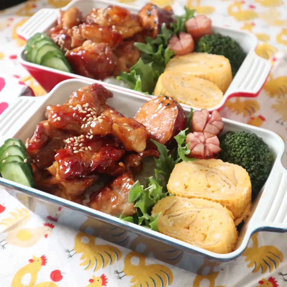 高校生男子弁当🍱焼き鳥丼|なかじー。さん