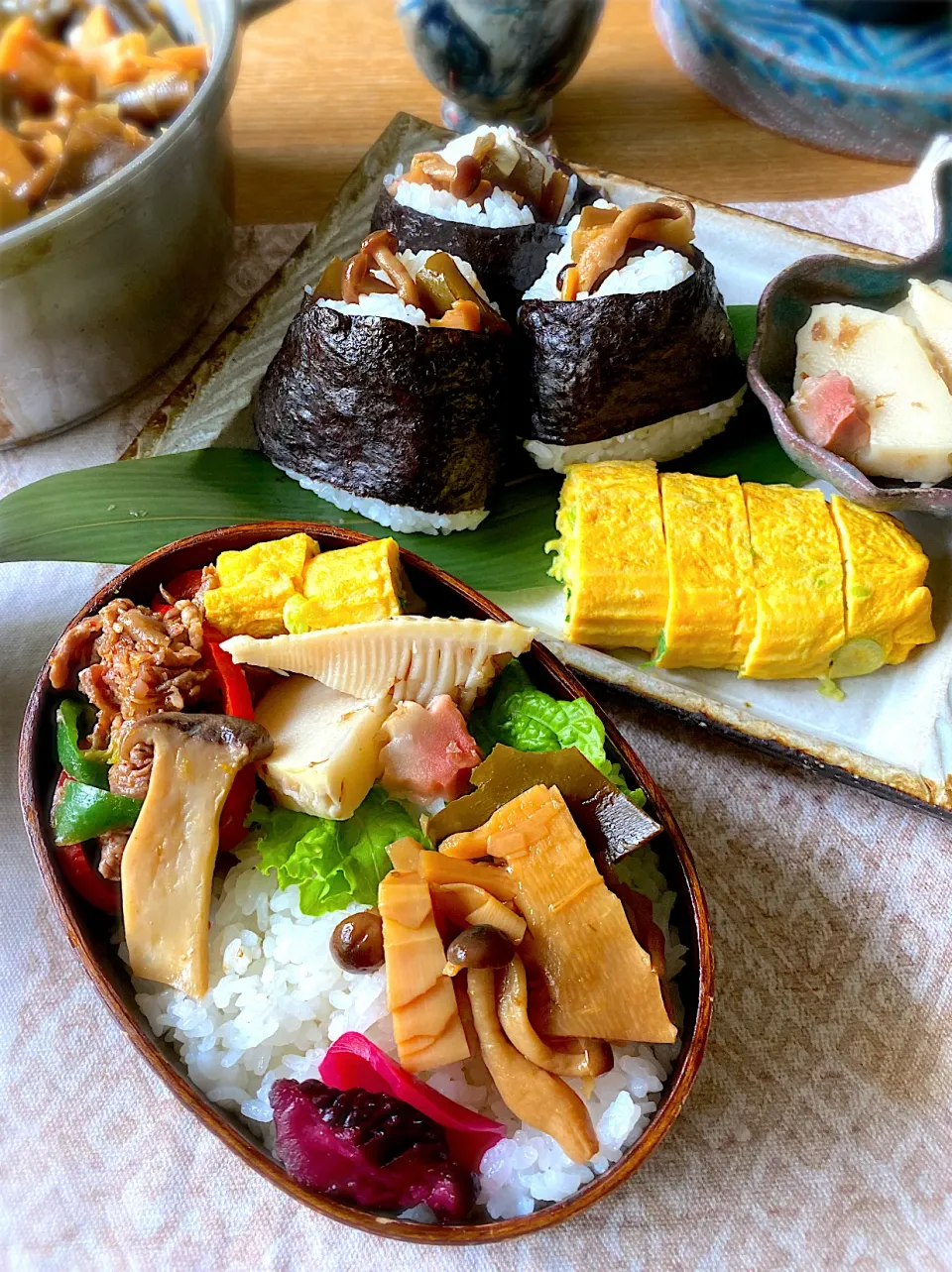 Snapdishの料理写真:筍と昆布としめじの佃煮🌱🌸🌸🌸|shakuyaku33443344さん