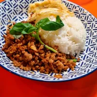 Snapdishの料理写真:Thai Basil Mince Pork Rice|Sean Gohさん