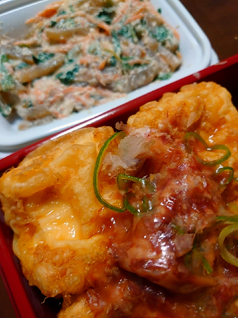 白和えと揚げだし豆腐
