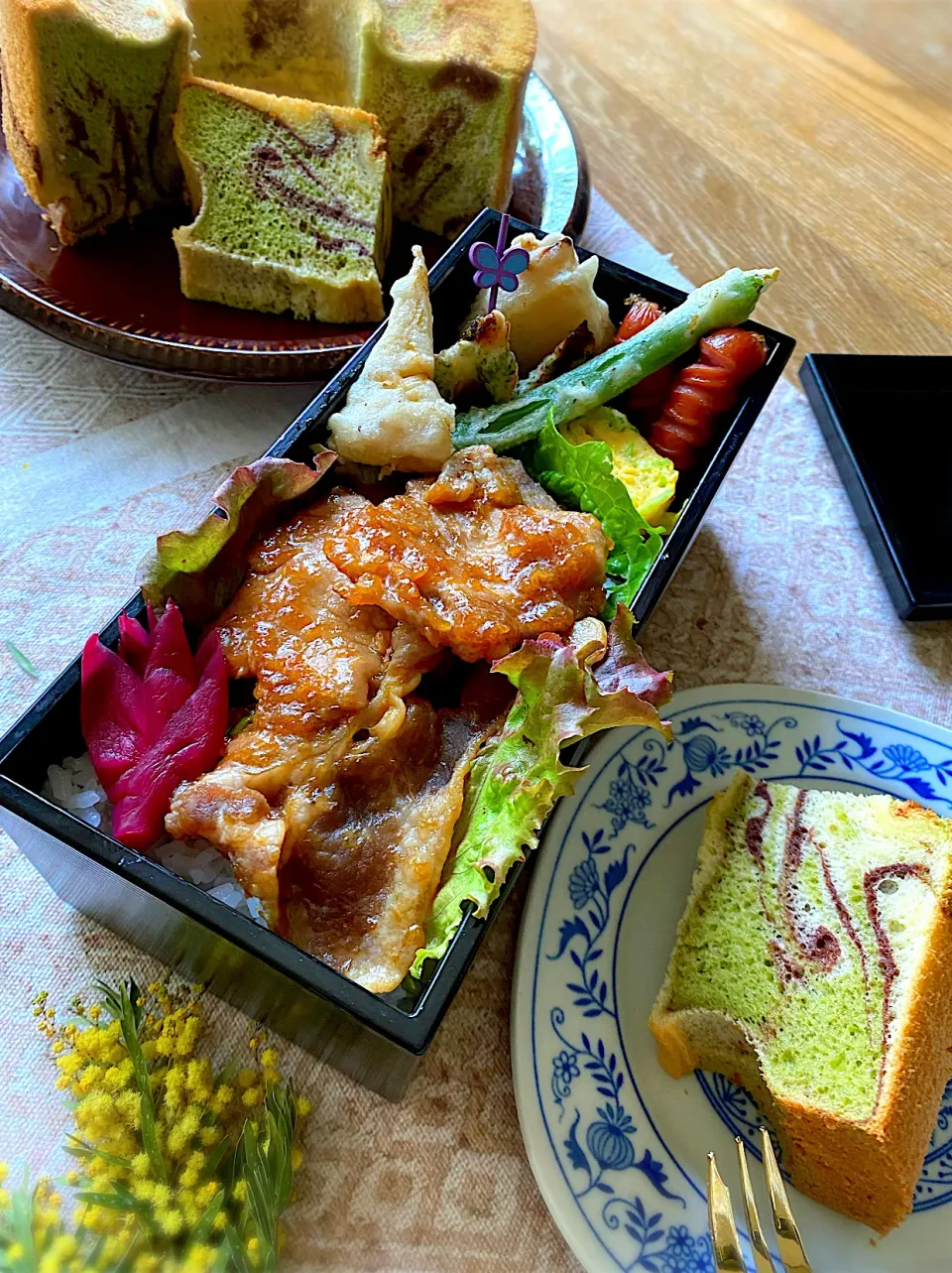 Snapdishの料理写真:今日のお弁当🌱🌸🌸🌸|shakuyaku33443344さん