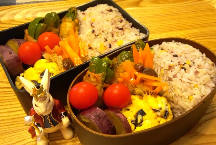 Snapdishの料理写真:'22．4/19
本日のジジババ弁当🍱|たえさん