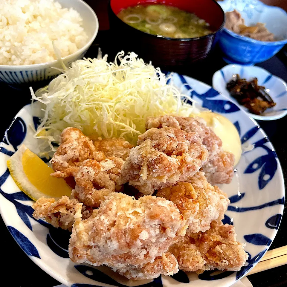 鳥の竜田揚げ定食@懐(月島)|塩豚骨さん