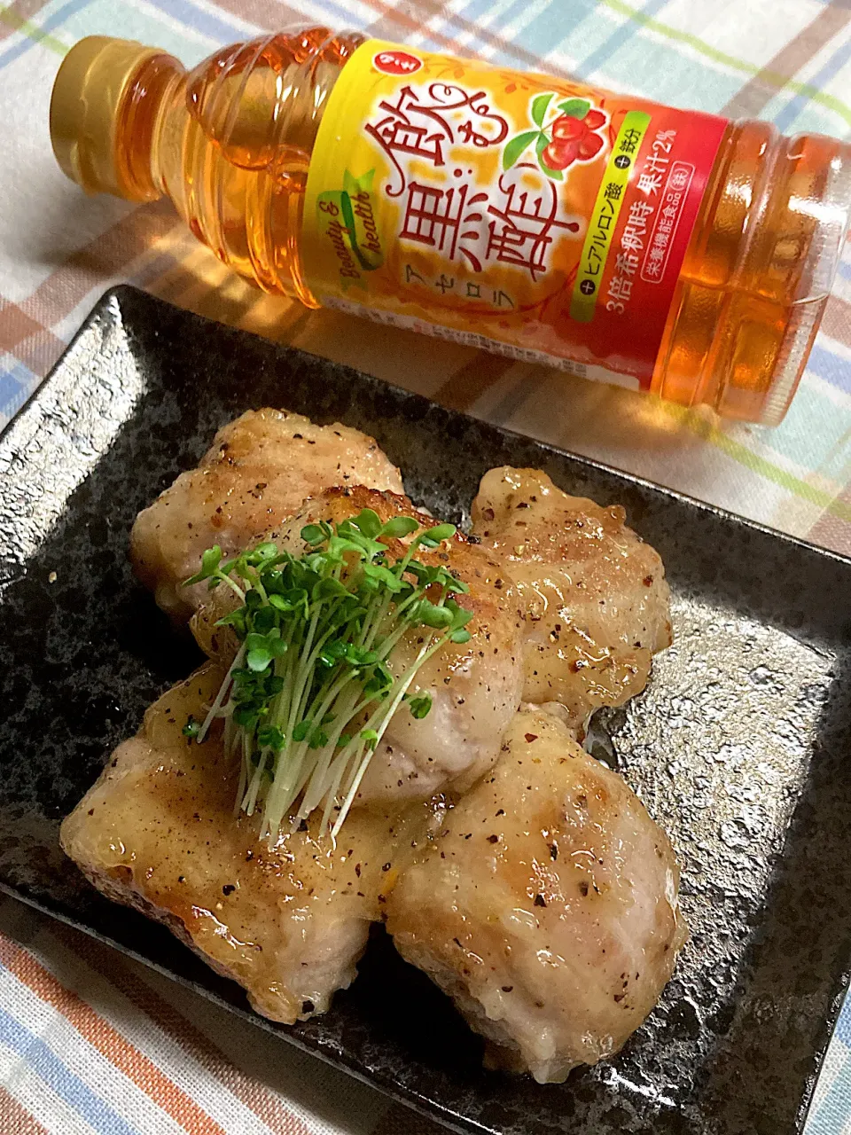 飲む黒酢で黒酢あん 豆腐の豚バラ巻|まめすけ⭐︎さん